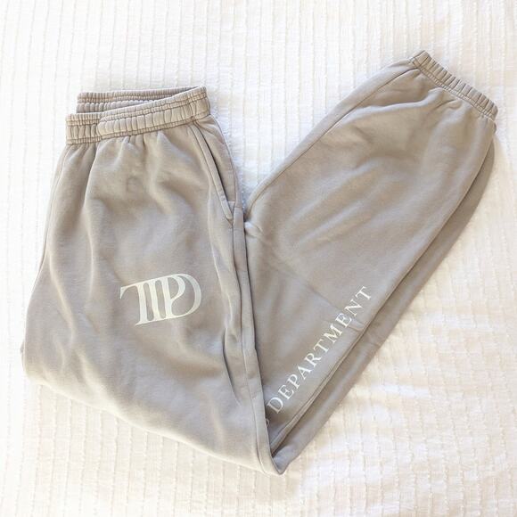 NWT Taylor Swift The Tortured Poets Department Beige Sweatpants size Large - Picture 1 of 7